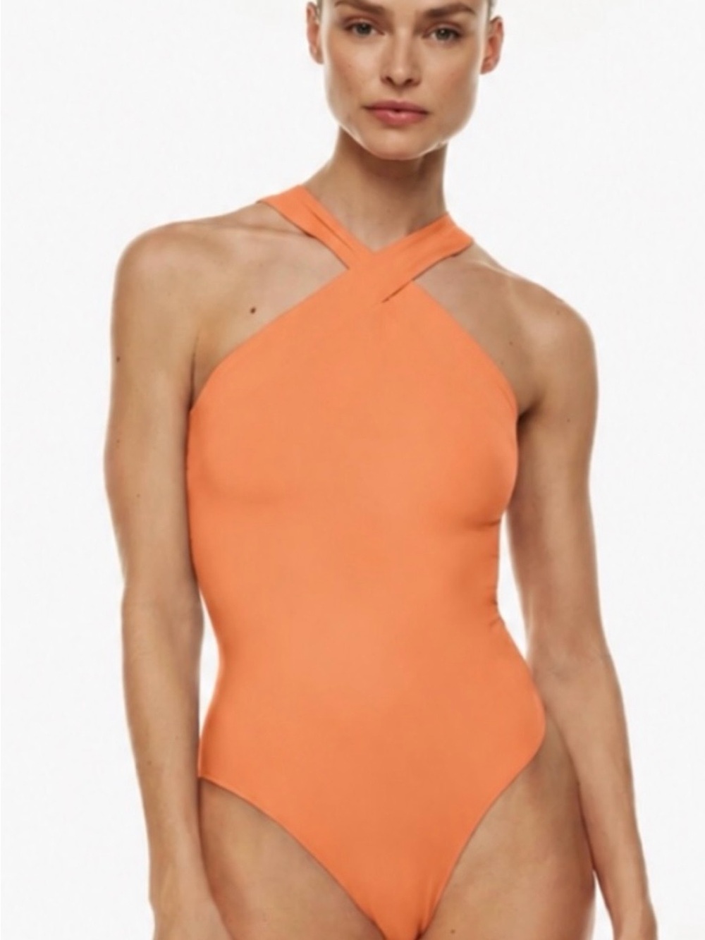 Babaton Ace Contour Bodysuit in Citrine Orange